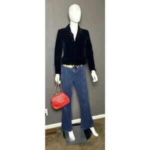 1990's Black Velvet Blazer size XS Plush Luxe Velvet Jacket